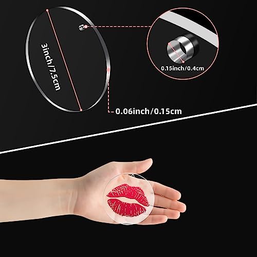Clear Acrylic Circle with Hole, 75x1.5 mm, 3", 50 Pieces | Transparent, Ornament Blanks, Round Sheets, For Decorative Tags with Paintings