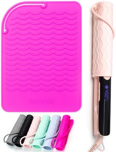 ANGENIL Heat-Resistant Silicone Mat for Hair Irons, 9 x 6.5 inch, Protecting Your Counter Safely