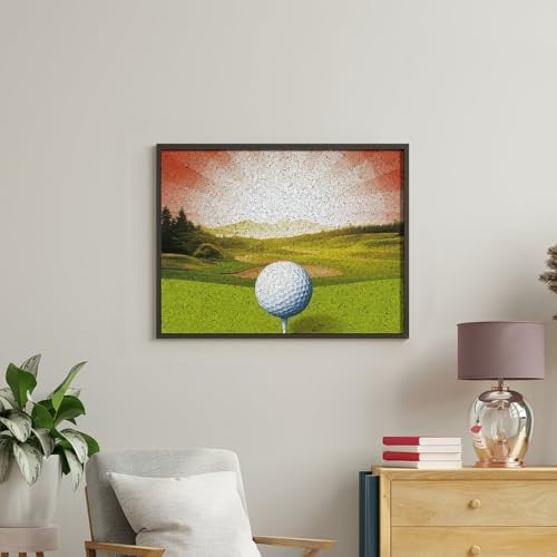 QMNBTES Paint by Numbers Kit for Adults Beginner Golf Sport Paint by Number Kits on Canvas Number Painting Drawing Paintwork DIY Oil Painting Kits for Gift Home Wall Decor