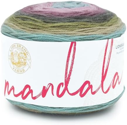 Lion Brand Yarn Mandala DK Lightweight Yarn for Knitting, Crochet, and Crafts, Orcs, 1 Pack, Self-Striping Acrylic Fiber for Baby Blankets, Multicolor Shawls and Variegated Cardigans