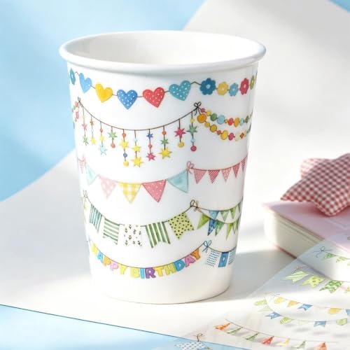 PET Tape Stickers for Scrapbooking Supplies,Flags Journal Stickers for Deco