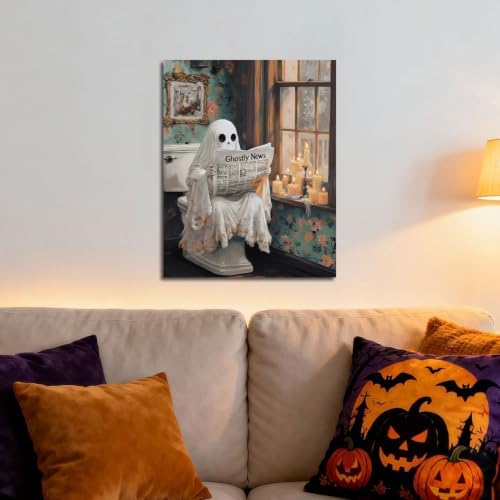 ICYANART Ghost Paint by Numbers Kit for Adults, Halloween Number Painting