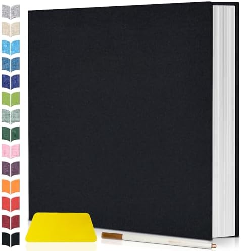 Artfeel Photo Album Self Adhesive Scrapbook,60 Pages Large Photo Book for 4x6,5x7,8x10 Pictures,DIY Album for Baby Wedding Family Travel Birthday,with Metallic Pen and Scraper