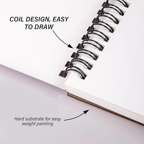 Deokke Sketchbook Top Spiral Bound Sketch Pad, 9 x 12 inch,100GSM Thick Paper,50 Sheets 100 Pages,Art Sketch Book Aesthetic Cute Drawing Writing Paper,for Girls Women-Pink Cow Pattern Western