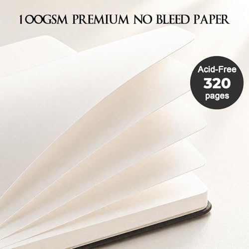 Blank Journal, Hardcover Sketchbook 8.5" x 11", 320 Pages Blank Notebook A4