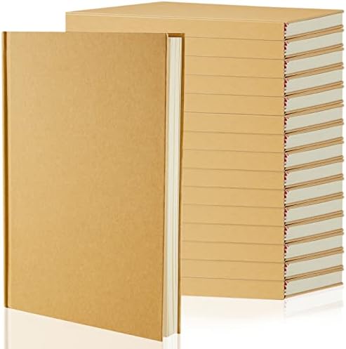 Henoyso 16 Pcs A5 Blank Notebook Journal Hardcover Sketchbook, 8.3 x 5.7 in