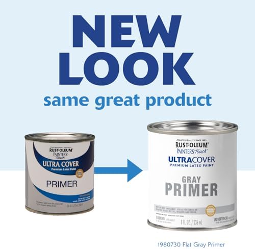 Rust-Oleum Painter's Touch Latex Brush-On Paint, Flat Gray Primer