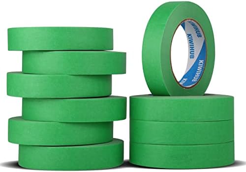 Green Painters Tape,1 inch x 60 Yards x 10 Rolls (600 Yards Total)