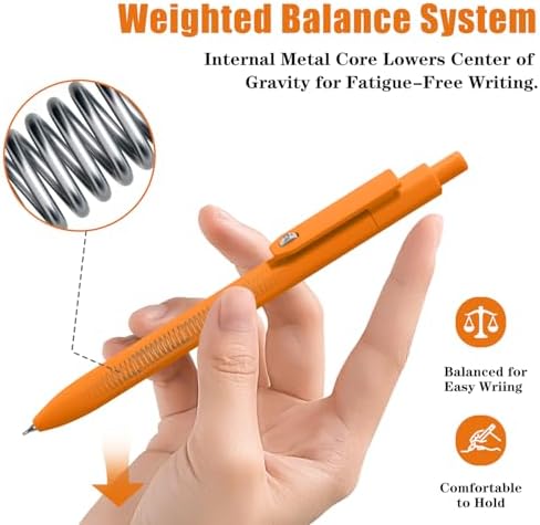 Vitoler Pens, Black Ink, 8pcs 0.5mm Smooth Writing Gel Pens with Fidget