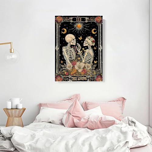 Skull Diamond Art Kits for Adults Funny Diamond Painting Kit for Beginner