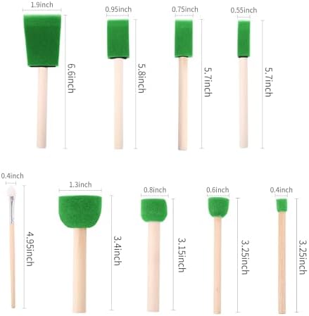Foam Paint Brushes, 48 Pcs -10 Sizes, Paint Sponge, Premium Foam Brushes