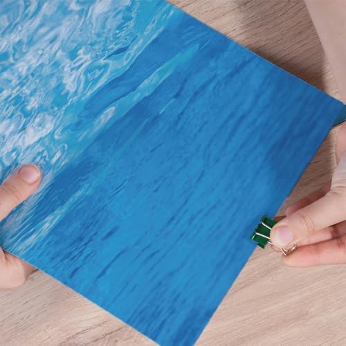 12in Blue Waves Scrapbook Paper Pad - 24 Sheets Double Side Sea Patterns Designed Aesthetic Collage Material for Junk Journal Folded Card Making DIY Crafts Gift Wrapping Supplies