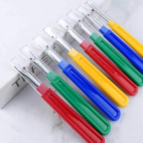 12 PCS Seam Ripper Stitch Remover Tool Sewing Thread Removing Seams Rippers Kit Removing Unwanted Hems and Seams Small Thread Cutter for Crafting Handy Embroidery Removing Tools Scissors Unpicker