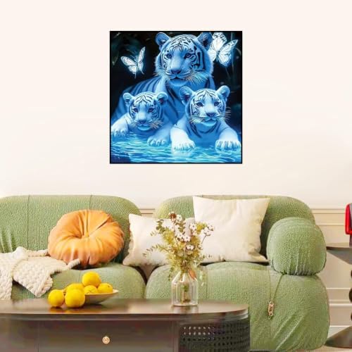 WNPOKN Tiger Diamond Art Kits for Adults 12x12Inch