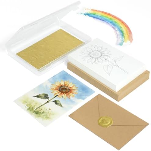 Vienrose Botanical Watercolor Cards with Envelopes 30 Pack 5x7