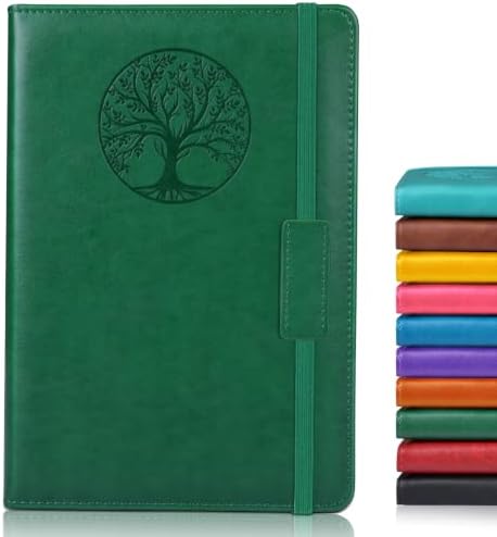 Biuwory A5 Leather Journal Notebook, 140 Lined Pages, Hardcover 5.7"×8.3" | Vintage Journal for Women Men,Work,School,Business,Travel Diary,Note taking,College Ruled Writing,Daily Journaling Notebook