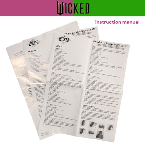 Innovative Designs Wicked Crochet Kit for Beginners, DIY Crochet Kits for Adults, Teens, Kids, Instruction Manual – Elphaba and Glinda