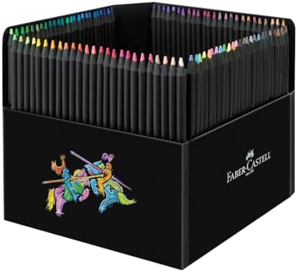 Faber-Castell Black Edition Colored Pencils, 100 Count, Storage Sleeve