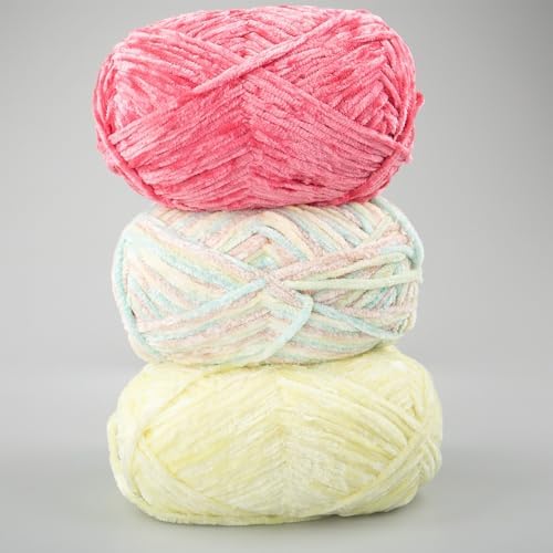 Craft County Bulky 5 Velvet Yarn – Super Soft Polyester Yarn for Blankets, Home Décor, and More!