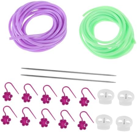 TEHAUX Knitting Tools Set for DIY Projects Includes Stitch Markers Needle Protectors and Yarn Stoppers for Hobbyists