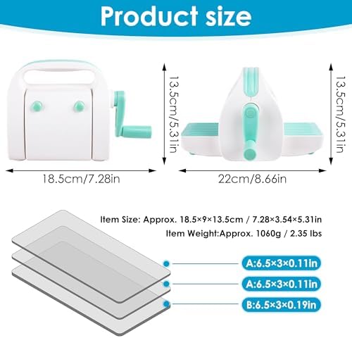 3'' Opening Mini Die Cutting and Embossing Machine for DIY Crafts | Small Die Cut Machine With 3.5" Feed Slot for 3" Paper and Other Materials