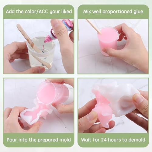 2 Pack Animal Silicone Molds, Frog Resin Molds with Realistic Shapes (Frog＆Koi Fish)