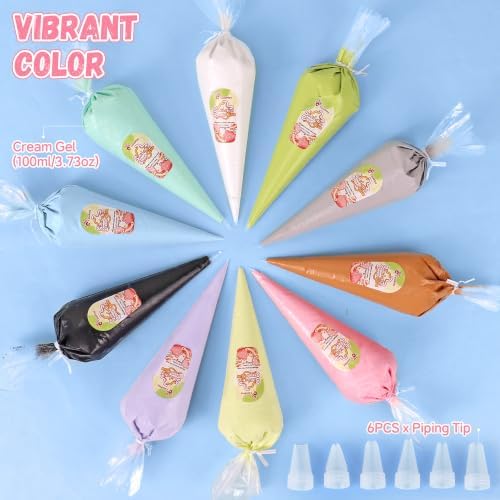 Cream Glue, 3PCS Coral Pink Whipped Cream Glue Kit (Each 100g)