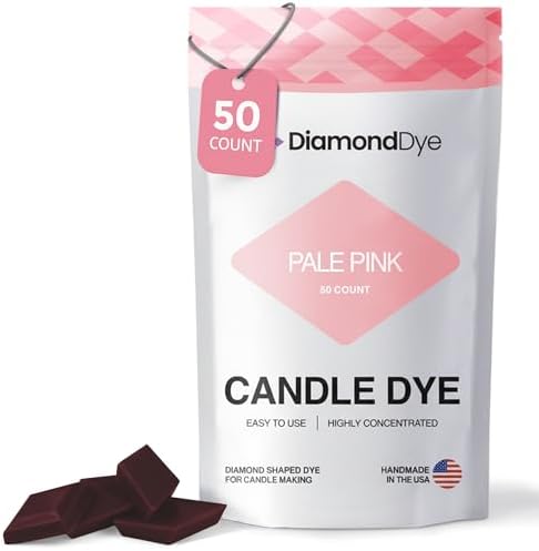 Pale Pink Candle Dye Chips, Soy & Paraffin Candle Making, 50 Pack