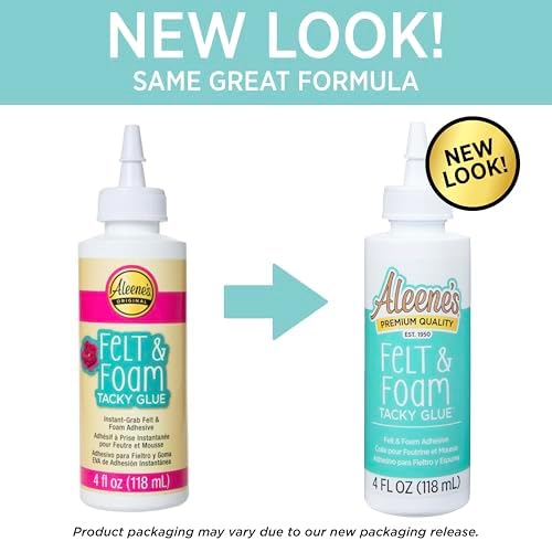 Aleene's Felt and Foam Glue, Strong Bond Tacky Glue, Felt and Fabric, 4 lf oz
