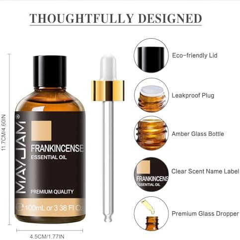 MAYJAM Frankincense Essential Oil for Diffuser Home Yoga Use, 3.38FL.OZ