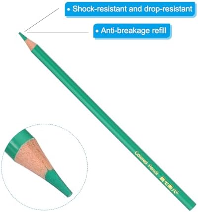 PATIKIL Sapphire Green Colored Pencils Set,6 Pcs Oil Color Pencils Wooden Coloring Drawing Pencil for Artists Art Painting