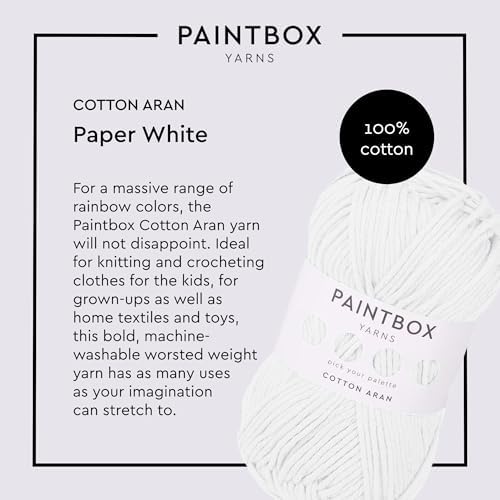 Paintbox Yarns 100% Cotton Aran Yarn 1.76oz / 50g, 93yds / 85m