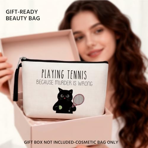 Funny Tennis Makeup Bag, Gifts for Tennis Players, Tennis Coaches & Tennis Teams Tennis Player Gift Tennis Girl Birthday Gift for Women Cosmetic Bag Best Friend Gift Graduation Gift for Her