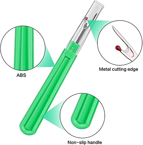 CampTek Seam Ripper, Sewing Stitch Ripper and Thread Remover Tool Kit, 2 Big+2 Small Embroidery Cutter and 1 Thread Snip(Yellow)