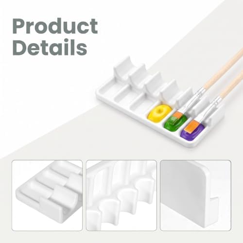6 Slots Paint Brush Holder Watercolor Acrylic Painting Supplies