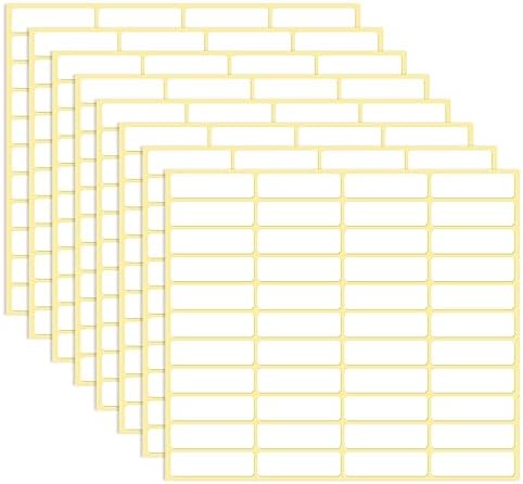 1980 Pcs Blank File Folder Labels 0.5x1.75 Inch Writable Name Tag Stickers White Name Filing Envelopes Label Stickers Small Address Labels for Office Document File Classification