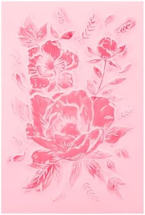 3D Embossing Folder for Card Making DIY Scrapbooking Blossom Bloom Floral Textures Fades Plastic Embossing Folder Plate Template for Paper Crafting Handmade Crafts Scrapbooking Supplies Scrapbook Deco