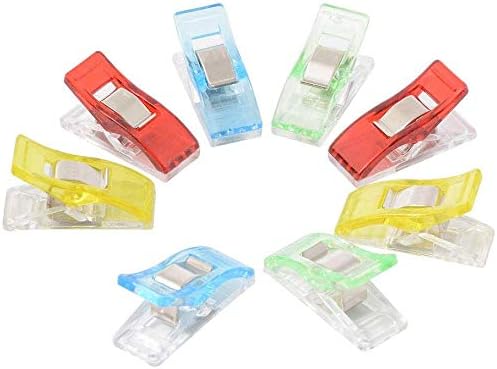 GDMINLO 100 Pack Multipurpose Sewing Clips for Quilting and Crafts with Tin Box, Assorted Colors
