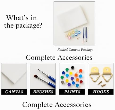 ENTORLAB Underwater Adventure Paint by Numbers Kit for Adults - DIY Shark and Fish in Ocean Scene Painting on Canvas 16x20In, Acrylic Paint Set, Suitable for Beginners, Art for Home Decoration/Gifts