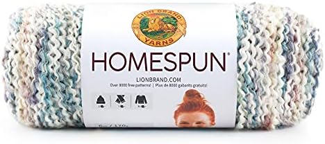 Lion Brand Yarn Homespun Yarn, Soft Bulky Yarn for Knitting, Crocheting, and Crafting, 1 pack, Tudor
