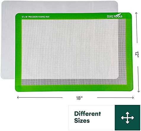 Precision Fusing Mat (12"x18") Silicone Pressing Mat for Appliqué & Collage