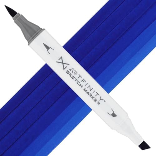 Artfinity Sketch Markers - Primary Blue, Vibrant, Professional, Dye-Based Alcohol Markers for Artists, Drawing, Travel, & More