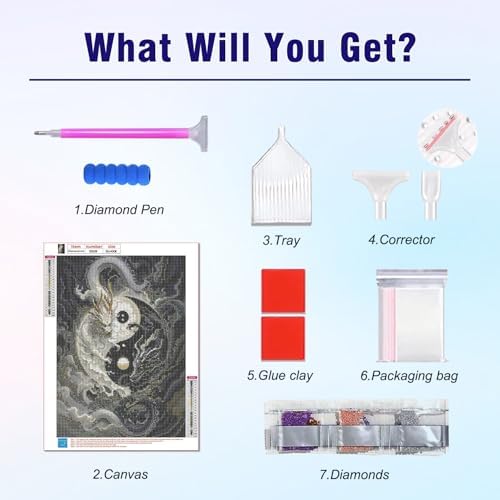 Dragon Diamond Art Kits for Adults, Arts and Crafts for Adults 12x16 Inch
