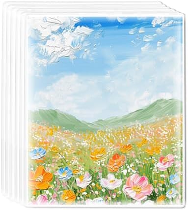 UCEC 6Pk Gel Printing Plates 8x10in, Reusable for Monoprinting &Card Crafts