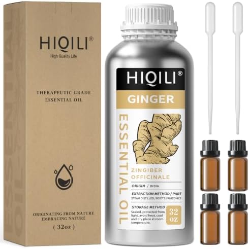 HIQILI Ginger Oil for Hair, Massage & Skin
