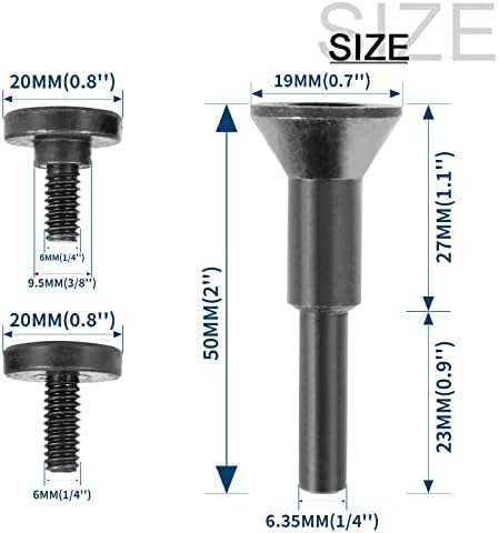 4 Pack Mounting Mandrel 3/8" & 1/4" Arbor Hole for Cut-Off Wheel Circular Saw Blade 1/4" Shaft for Die Grinder Rotary Tool