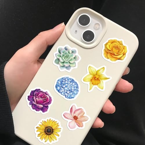 500Pcs Flower Stickers Colorful Floral Vinyl Decals