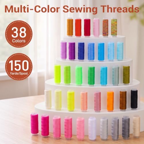 Snayurch Sewing Kit for Adults with Heavy Duty Fabric Scissors,38XL Thread