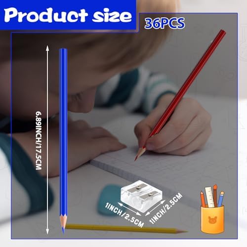 36 PCS Red Yellow Blue Colored Pencils, Pre-sharpened Professional Wooden Art Pencils Set for Artists Painting | Premium Drawing Sketching Supplies