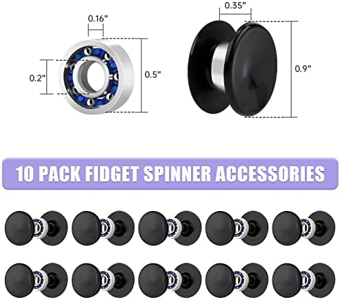 NiArt Fidget Spinner Silicone Resin Mold Kit, 5 Molds, 10 Bearings Set